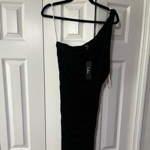 Black Lulus Dress, Calf Length, Black, NWT, Size L